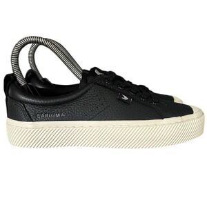 Cariuma Oca Low Premium Leather Shoes Women Size 5 Black Brazilian Sneakers